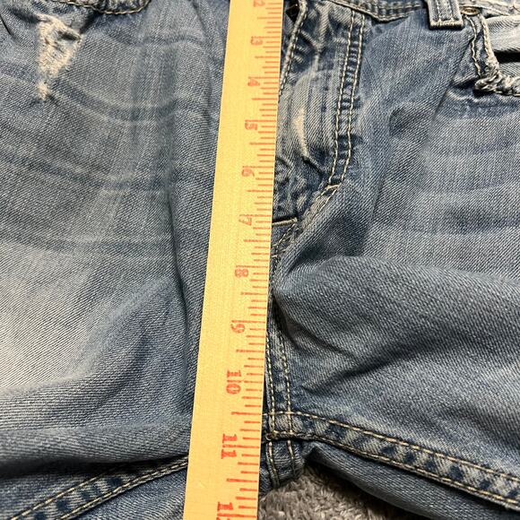 BKE Marshall Jeans Mens 33 Blue Straight Leg Thick Stitch Denim Western ** - Picture 11 of 13